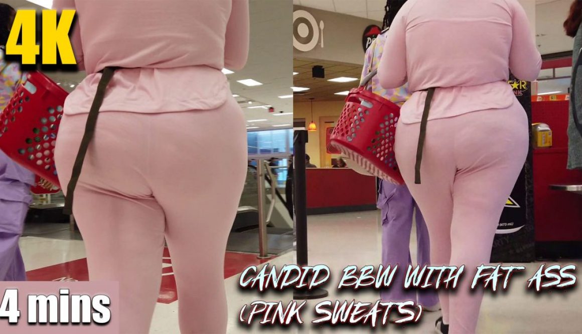 Candid-BBW-with-Fat-Ass-(Pink-Sweats)